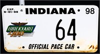 Indiana Brickyard Pace Car license plate