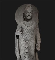 Very Rare Standing Gandhara Buddha 2nd - 3rd Centu