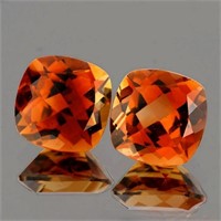 Natural AAA Champagne Imperial Topaz Pair 8 MM - F