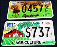 Lot of 2 Tennessee specialty license plates