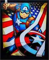 Metal Captain America sign