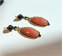 Stunning Vintage Agate Estate Earrings