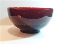Gold Ruby Red Mixing Punch Bowl Royal Ruby Anchor