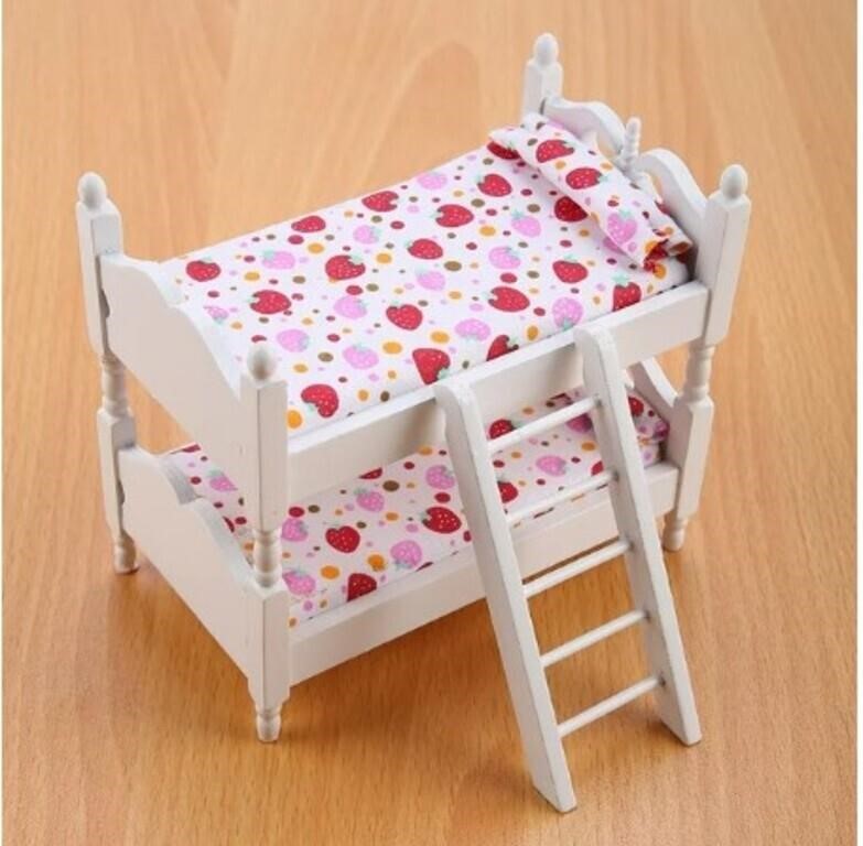 Children Toys, Mini Furniture Doll Bunk Bed Toy Du