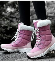 size: 10 OKBOP Women's Snow Boots-Christmas Cowboy