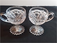 2pc Rare 1908 Pedestal Punch Cups Cambridge Glass