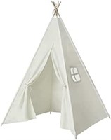 portable children canvas tent white splicing  0.9