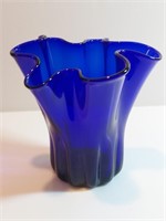 Handmade Cobalt Hankerchief Vase China