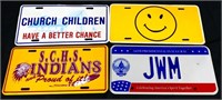 Lot of 4 license plates