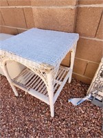 2 PC WICKER TABLE, OTHER