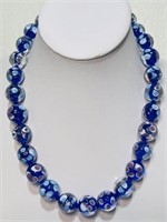 Jewelry art glass beads necklace