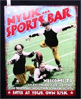 Metal Nyuk Sports Bar sign