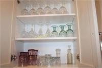 3 Shelves of Glasses incl Wine Glasses