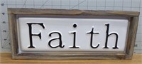 Wooden /metal 'Faith' sign