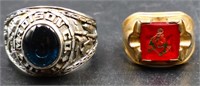 2 piece estate ring lot, see photos