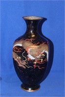 Antique Japanese Cloisonne Dragon Vase