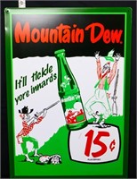 Metal Mountain Dew sign