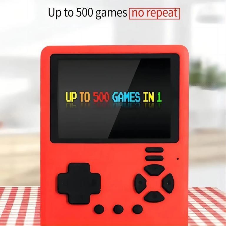 Handheld Game Player with 500 Retro Games