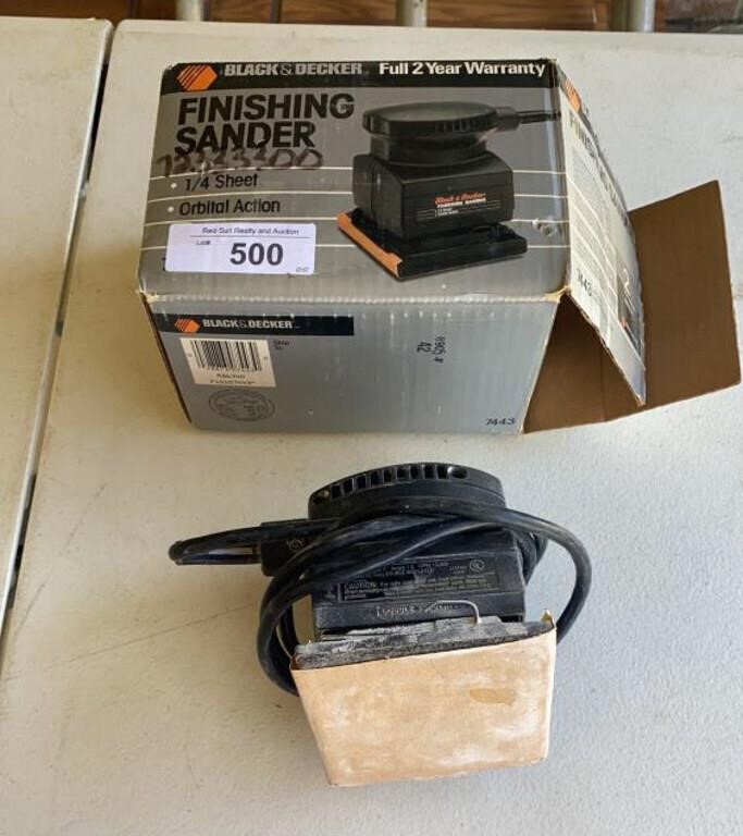 Black and Decker Finishing Sander with Box Works