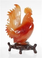 CHINESE HARDSTONE ROOSTER