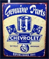 Metal Genuine Chevy Parts sign