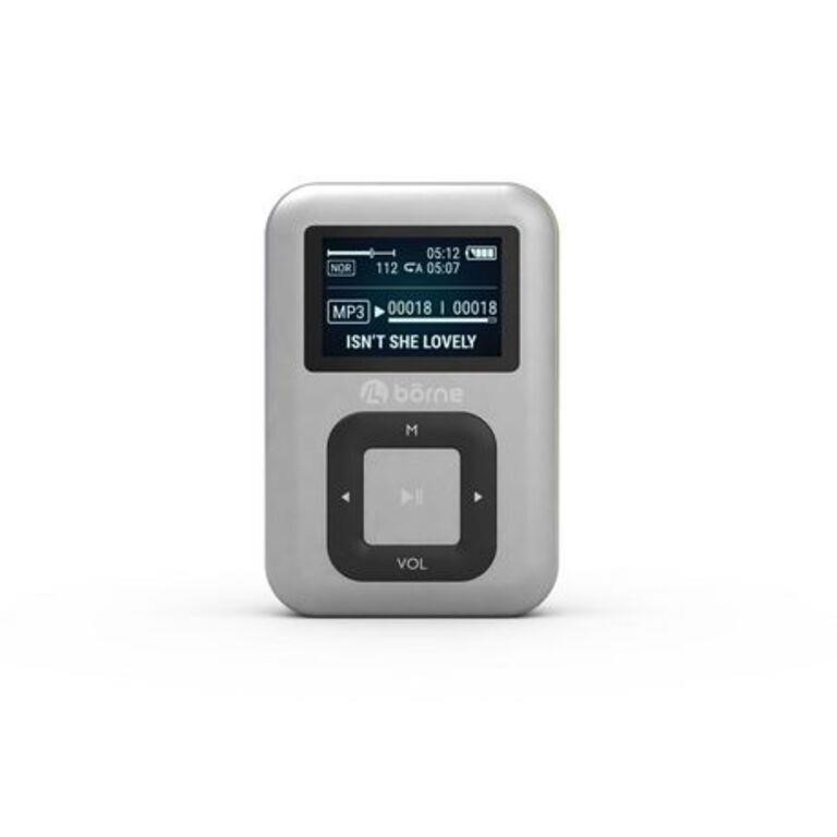 Borne 4GB Clip MP3 Player - Silver