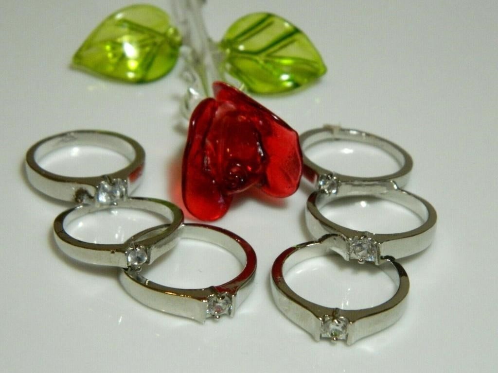 7 Promise Engagement Ring Cubic Zirconia Fashion