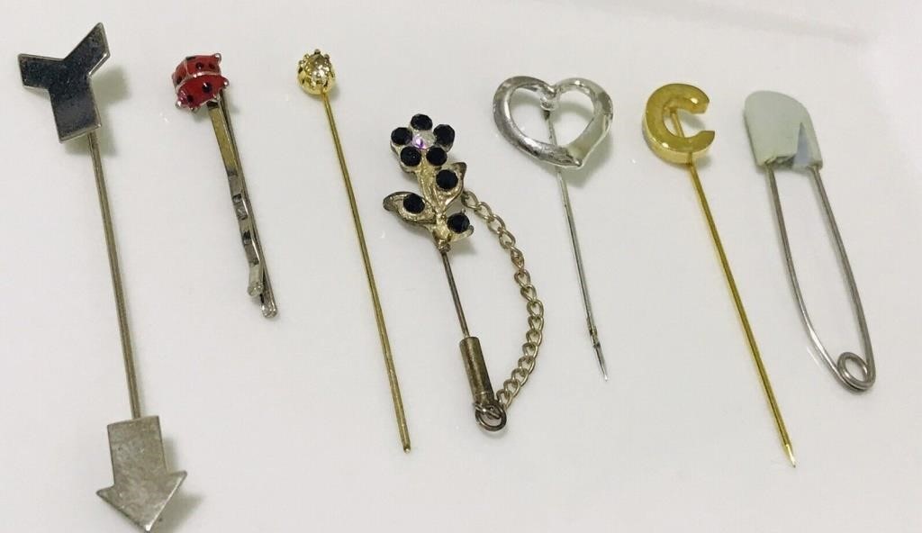 Vintage 1950’s Hat Stick Pin Lapel Jewelry Lot