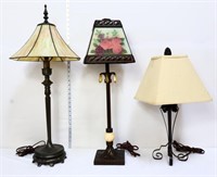 3 piece lamp lot, all as is