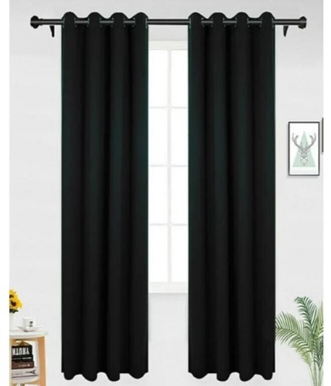 63" Or 84" Solid Thermal Insulated Blackout Curtai