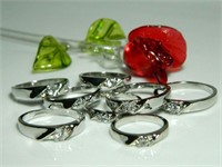 8 Promise Engagement Ring Cubic Zirconia Fashion