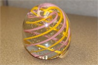 Marked Gentile Art Glass Paperweight