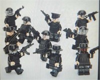 10 character SWAT Lego style building block set