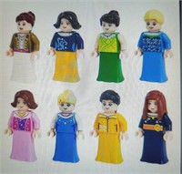 Lego style 8 character building block set