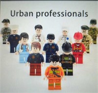 Lego style building block 12 character set