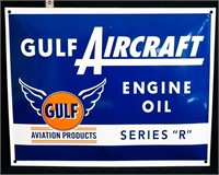 Porcelain 16.25x12.75 Gulf Aircraft Oil sign