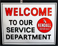 Porcelain 16.25x12.75 Kendall Service Dept sign