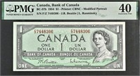 Canada $1 BC-37b 1954 PMG 40+Gift !.C1Ac