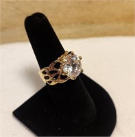 Bold 925 Sterling Gold Plated Ring
