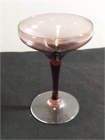 Amethyst Petit Cocktail Stem Glass. Purple Bowl