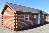 14' x 36' Log Cabin W/6' Covered Porch