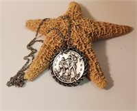 Pewter Bicentennial Pendant and Chain