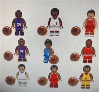 Lego style building block sets NBA players