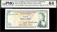 East Caribbean States $5 P#14h ND(1965)PMG 64.EZ3