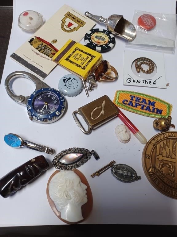 Lot of Various Items to Include Tokens, Poker