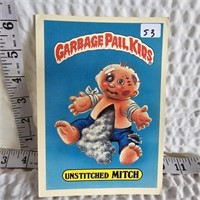 1985 Garbage Pail Kid Unstitch Mitch 9 Topps Card