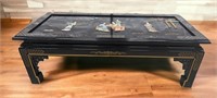 Asian Themed Coffee Table with Raised Mother of