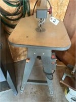 Shopsmith scroll saw on floor stand