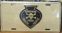 Airborne USA made vanity license plate