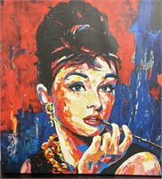 Large Audrey Hepburn Abstract Canvas